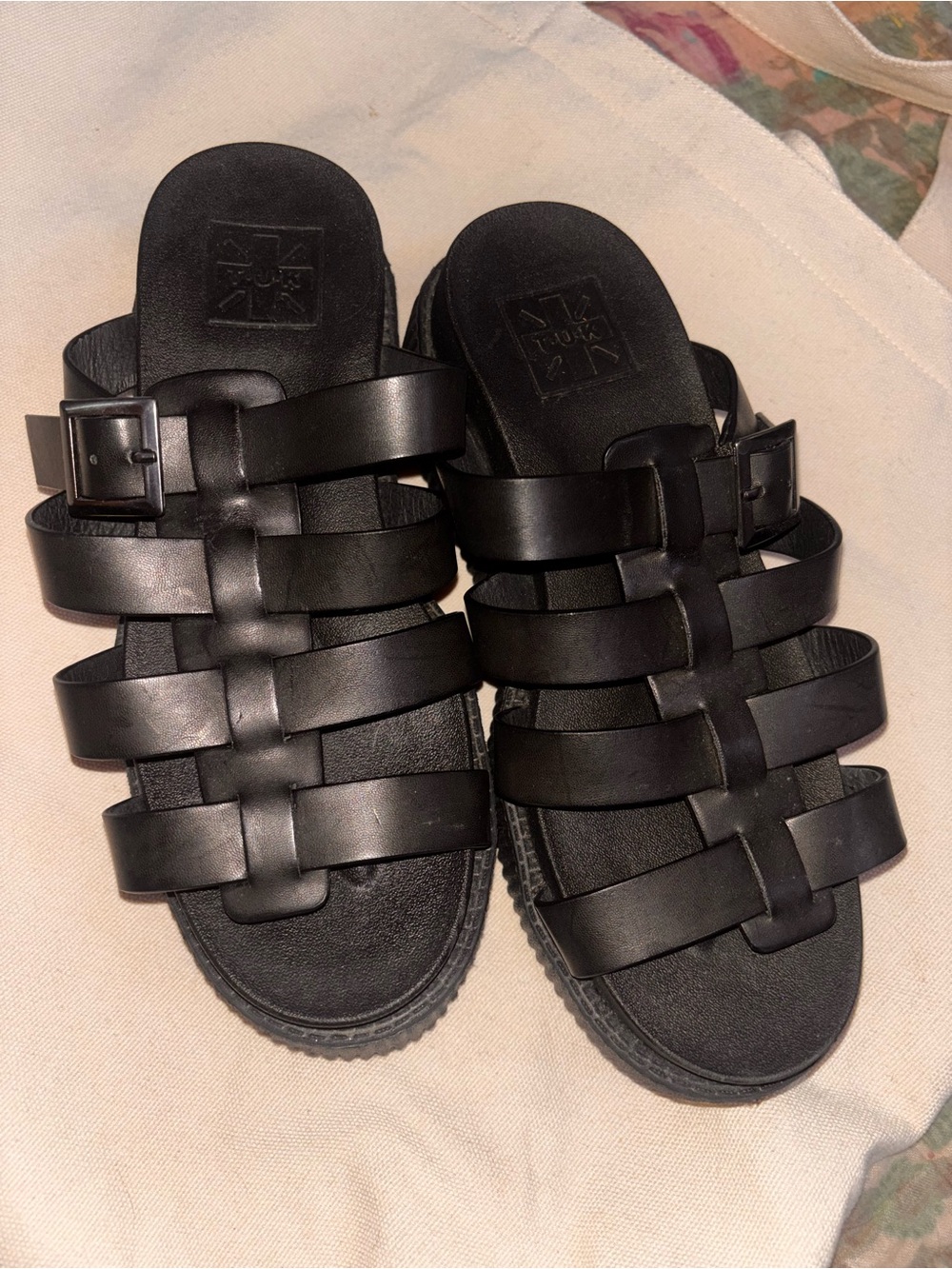 Black Strappy TUK Platforms